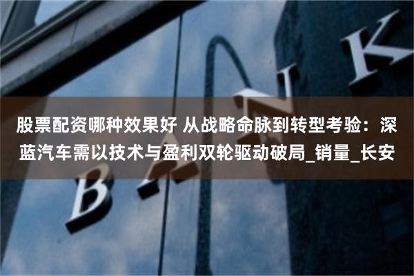 股票配资哪种效果好 从战略命脉到转型考验：深蓝汽车需以技术与盈利双轮驱动破局_销量_长安