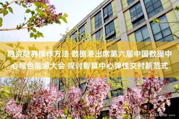 融资融券操作方法 数据港出席第六届中国数据中心绿色能源大会 探讨智算中心弹性交付新范式