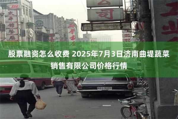 股票融资怎么收费 2025年7月3日济南曲堤蔬菜销售有限公司价格行情