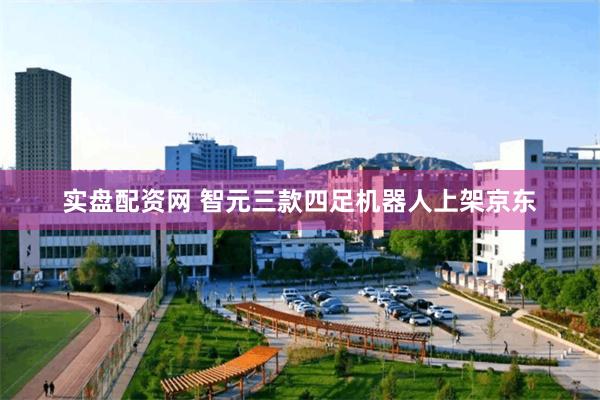 实盘配资网 智元三款四足机器人上架京东